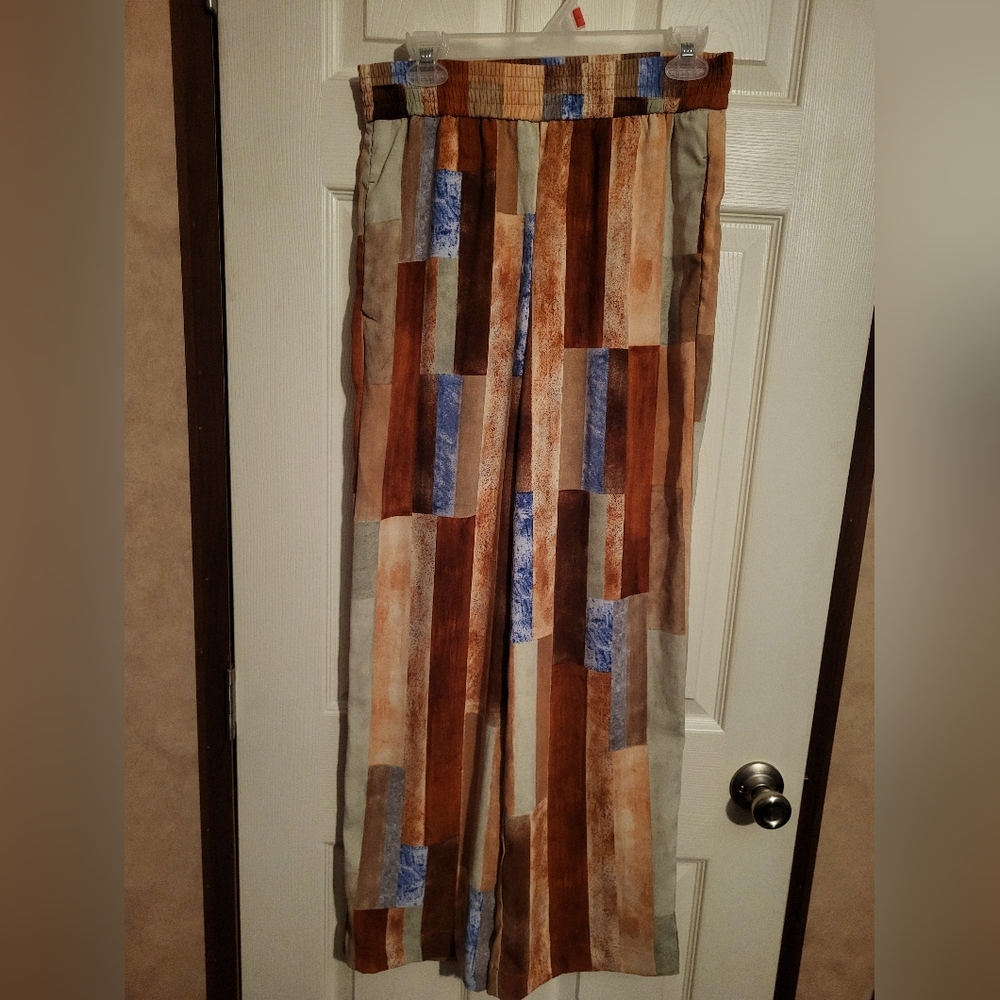 Multicolor Patchwork Harem Pants - image 1